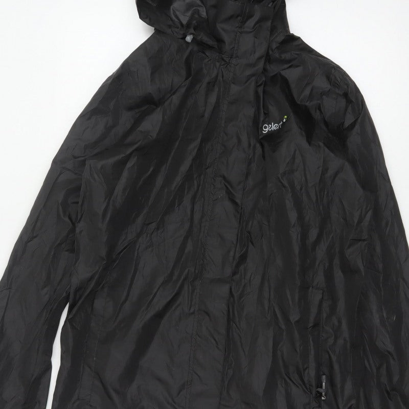 Gelert Men's Black M Packaway Waterproof Hooded Rain Jacket