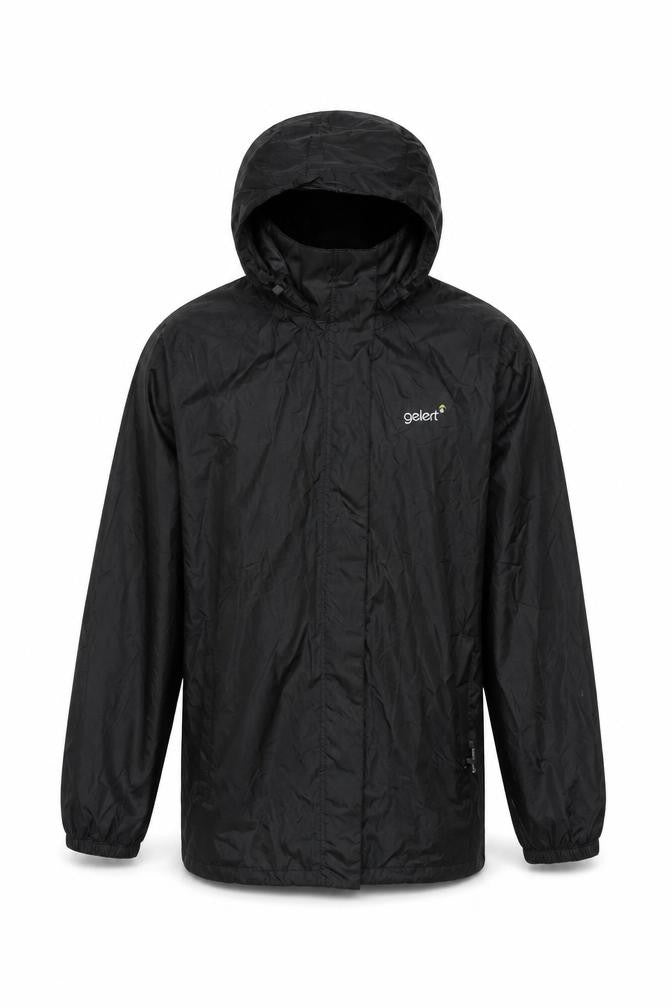 Gelert Men's Black M Packaway Waterproof Hooded Rain Jacket