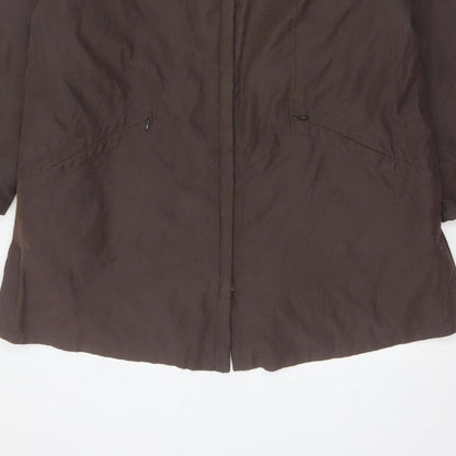 Berghaus Fashion Women’s Brown Size 14 Long Zip Outdoor Overcoat