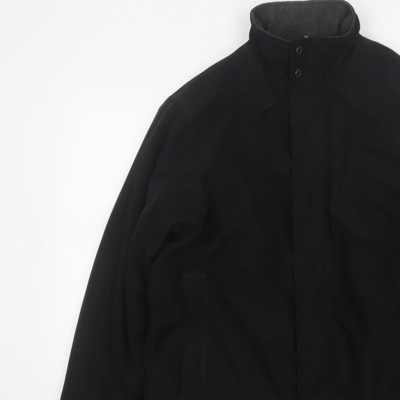 Farah Men’s Black M Fleece Lined Stand Collar Zip Jacket