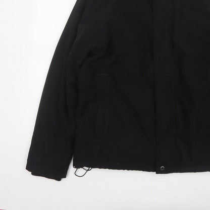 Farah Men’s Black M Fleece Lined Stand Collar Zip Jacket