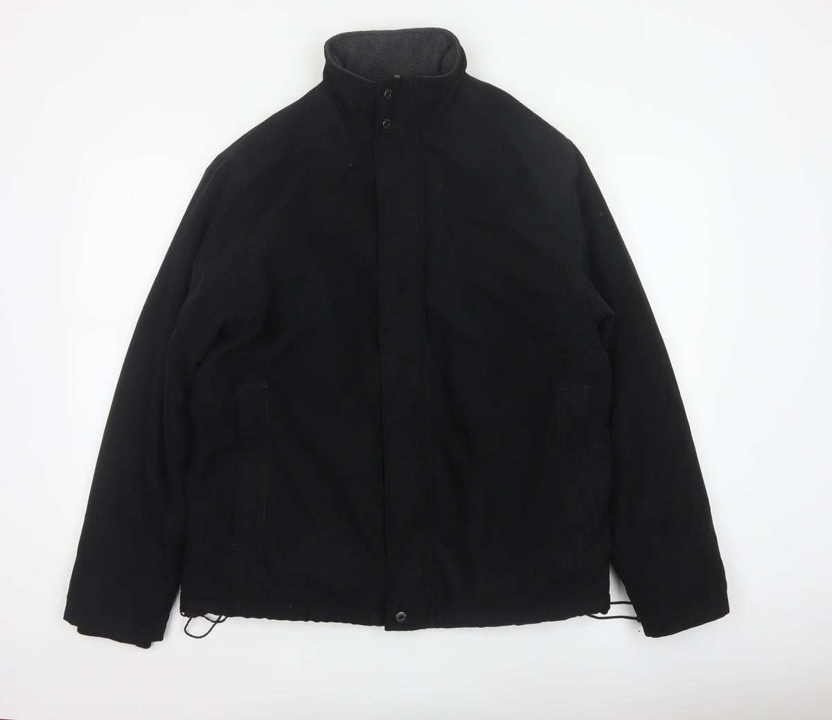 Farah Men’s Black M Fleece Lined Stand Collar Zip Jacket