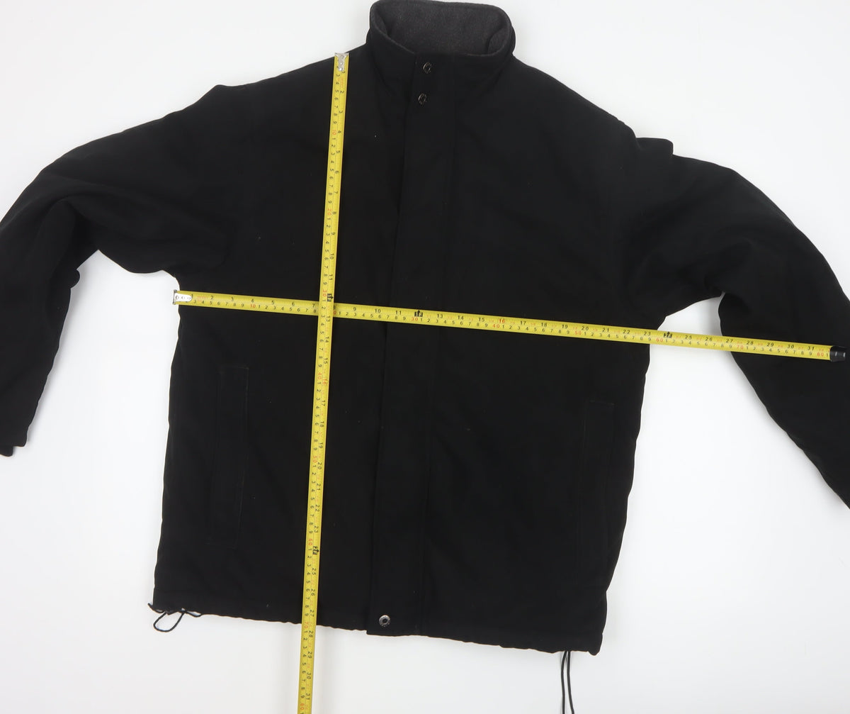 Farah Men’s Black M Fleece Lined Stand Collar Zip Jacket