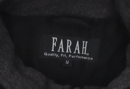 Farah Men’s Black M Fleece Lined Stand Collar Zip Jacket