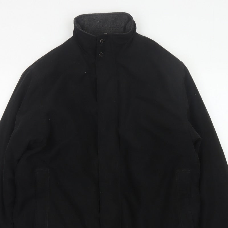 Farah Men’s Black M Fleece Lined Stand Collar Zip Jacket
