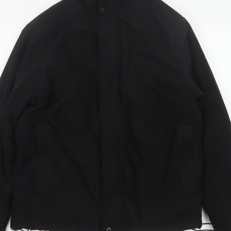 Farah Men’s Black M Fleece Lined Stand Collar Zip Jacket