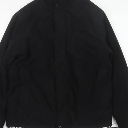 Farah Men’s Black M Fleece Lined Stand Collar Zip Jacket