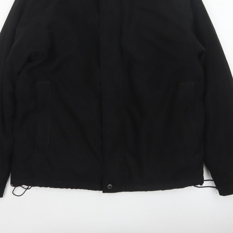 Farah Men’s Black M Fleece Lined Stand Collar Zip Jacket