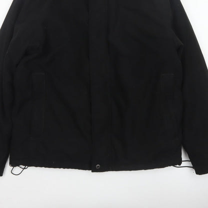 Farah Men’s Black M Fleece Lined Stand Collar Zip Jacket