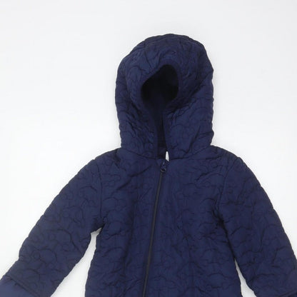 Bluezoo Unisex Baby Navy 18-24 Months Quilted Hooded Snowsuit