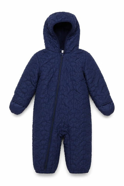 Bluezoo Unisex Baby Navy 18-24 Months Quilted Hooded Snowsuit