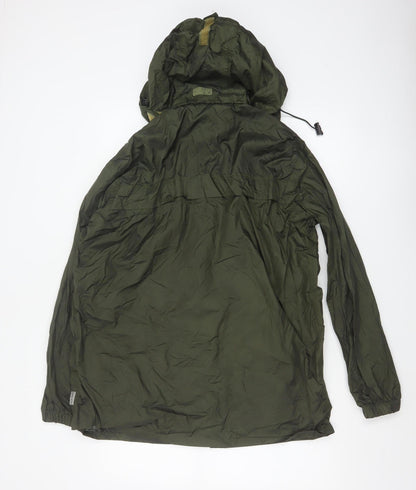 Trespass Men’s Green M Packaway Waterproof Hooded Rain Jacket