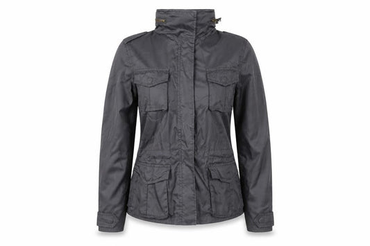 Wrangler Women’s Black M Military Jacket Collared Logo Pocket Zip