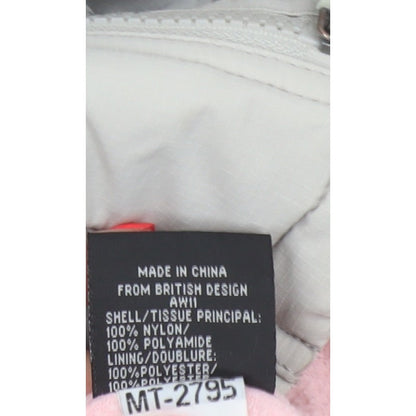 Superdry Japan Women’s Grey Pink Hooded Ski Jacket M Full Zip