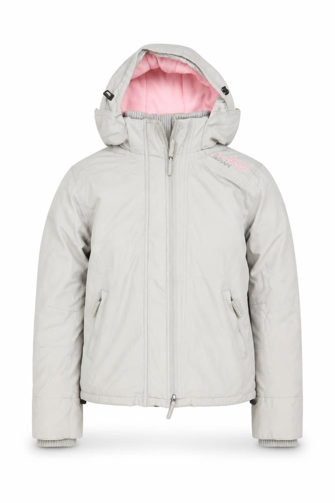 Superdry Japan Women’s Grey Pink Hooded Ski Jacket M Full Zip