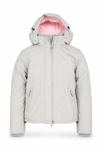 Superdry Japan Women’s Grey Pink Hooded Ski Jacket M Full Zip