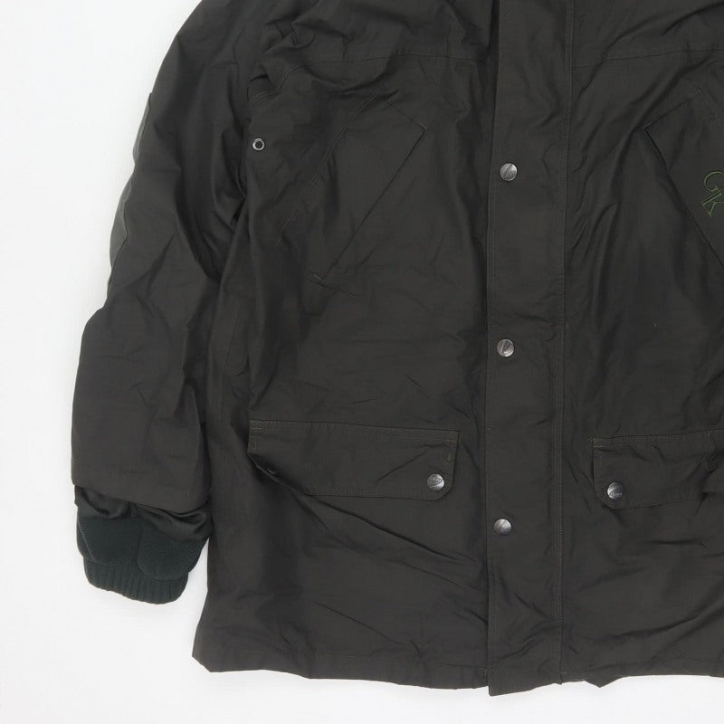 Hoggs Professional Men Black M Nylon Hooded Parka Workwear Coat