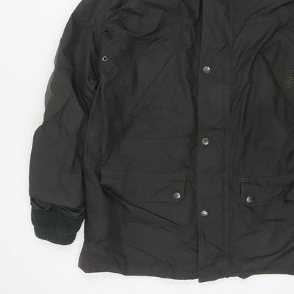 Hoggs Professional Men Black M Nylon Hooded Parka Workwear Coat