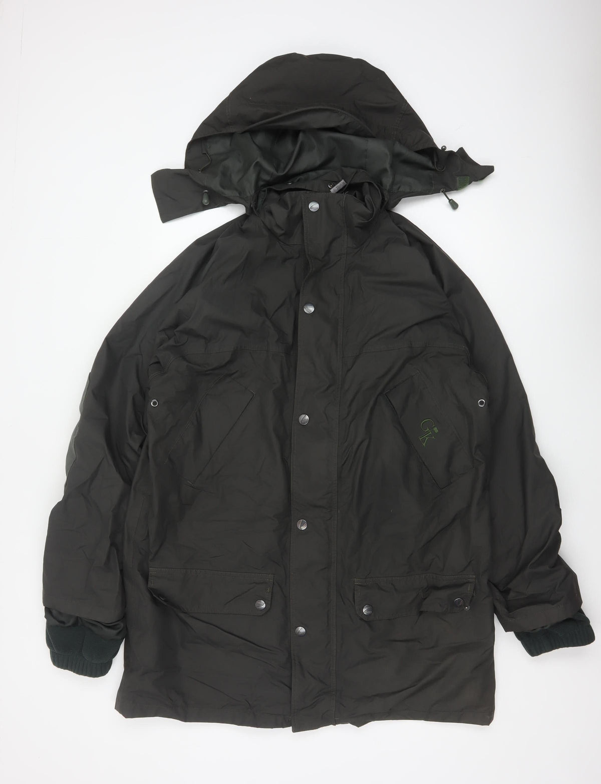 Hoggs Professional Men Black M Nylon Hooded Parka Workwear Coat