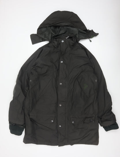 Hoggs Professional Men Black M Nylon Hooded Parka Workwear Coat