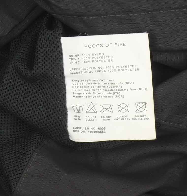 Hoggs Professional Men Black M Nylon Hooded Parka Workwear Coat