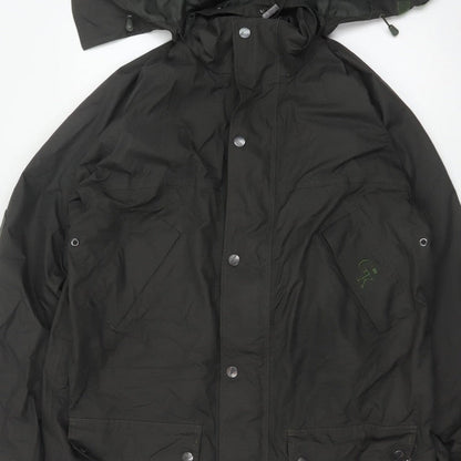 Hoggs Professional Men Black M Nylon Hooded Parka Workwear Coat