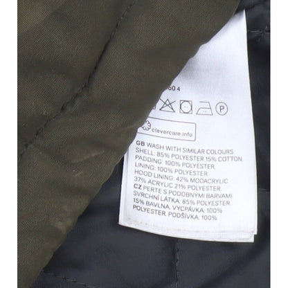 Divided H&M Women Green Camo UK 8 Hooded Faux Fur Parka Coat