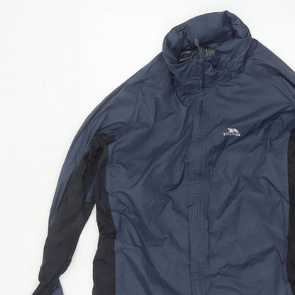 Trespass Men’s Blue L Waterproof Windbreaker Rain Jacket Taped Seams