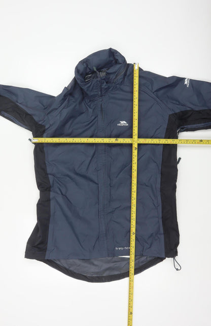 Trespass Men’s Blue L Waterproof Windbreaker Rain Jacket Taped Seams