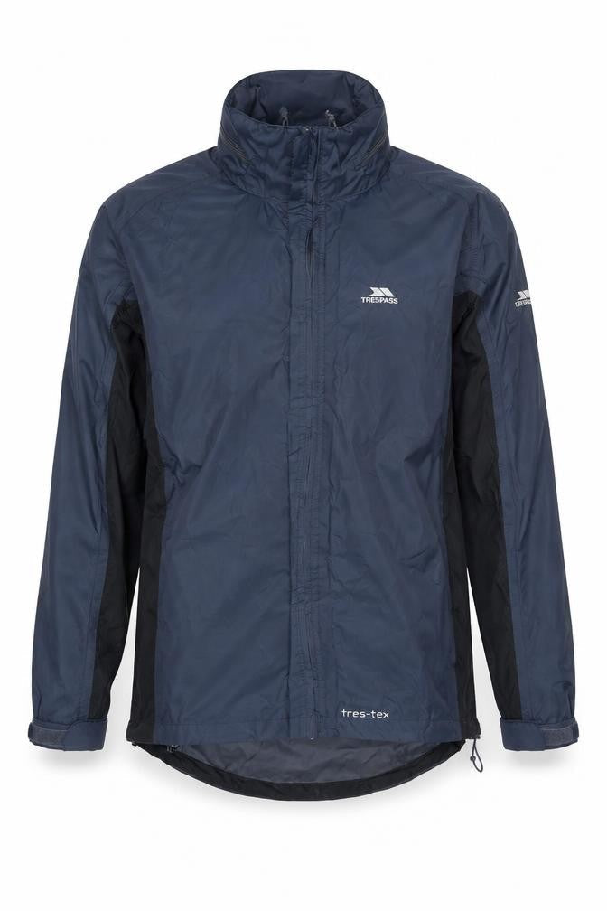 Trespass Men’s Blue L Waterproof Windbreaker Rain Jacket Taped Seams