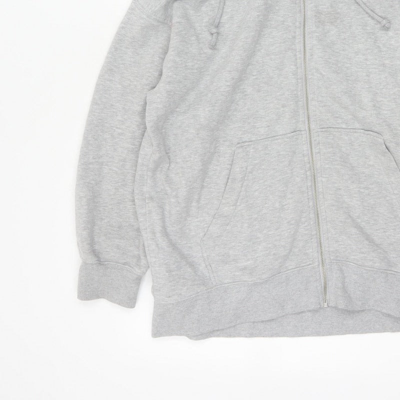H&M Women’s Grey UK 12 Full Zip Hooded Fleece Hoodie Pockets
