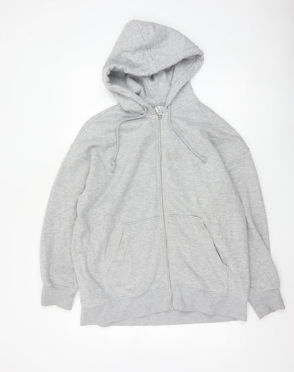 H&M Women’s Grey UK 12 Full Zip Hooded Fleece Hoodie Pockets