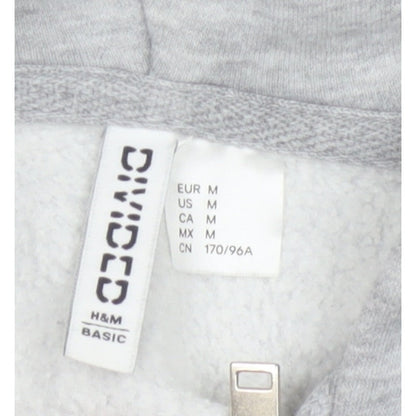 H&M Women’s Grey UK 12 Full Zip Hooded Fleece Hoodie Pockets