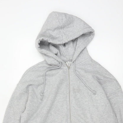 H&M Women’s Grey UK 12 Full Zip Hooded Fleece Hoodie Pockets