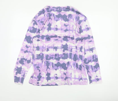 Marks and Spencer Women Purple Size 8 Wrap V-Neck Jersey Blouse