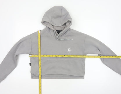 Gym King Women’s Grey Size 10 Cropped Pullover Hoodie Logo