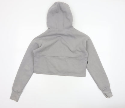 Gym King Women’s Grey Size 10 Cropped Pullover Hoodie Logo