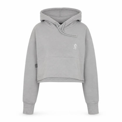 Gym King Women’s Grey Size 10 Cropped Pullover Hoodie Logo