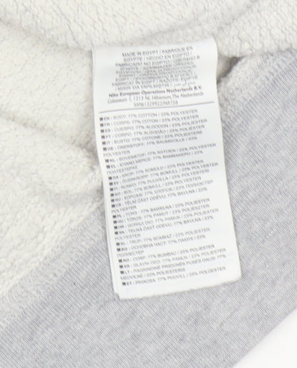 Nike Women Grey M Pullover Sweatshirt Crew Neck Logo Fleece
