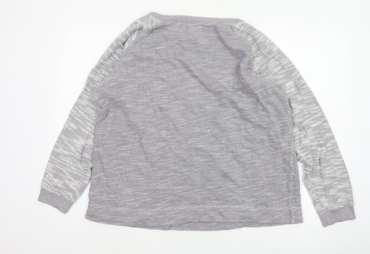 Champion Unisex Adults Grey XL Colourblock Raglan Jersey T-Shirt