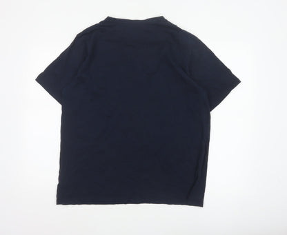 Nautica Men’s Blue XL Cotton Crew Neck Nautical Logo T-Shirt