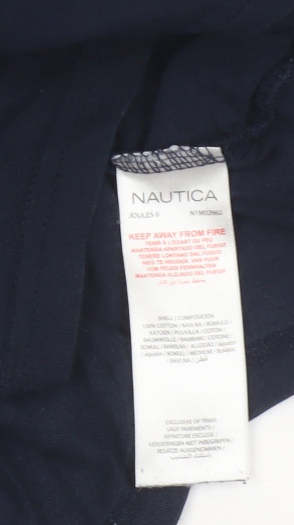 Nautica Men’s Blue XL Cotton Crew Neck Nautical Logo T-Shirt