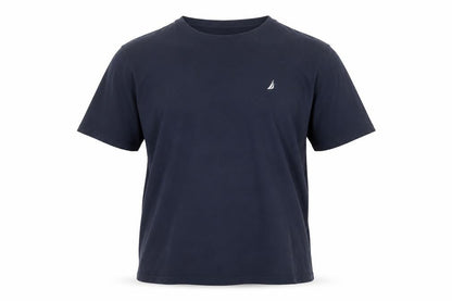 Nautica Men’s Blue XL Cotton Crew Neck Nautical Logo T-Shirt