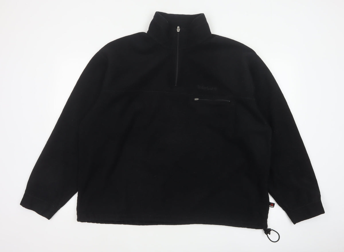 Timberland Men’s Black XL 1/4 Zip Polartec Fleece Sweatshirt