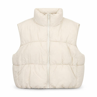 H&M Divided Women Ivory UK 16 Sleeveless Puffer Jacket Bodywarmer