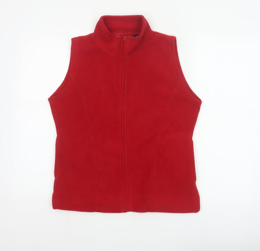 Isle Women’s Red Size 10 Fleece Full Zip Bodywarmer Waistcoat