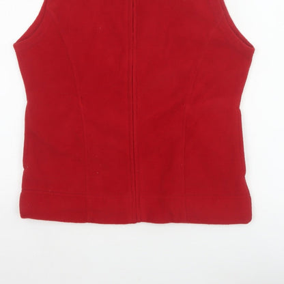 Isle Women’s Red Size 10 Fleece Full Zip Bodywarmer Waistcoat