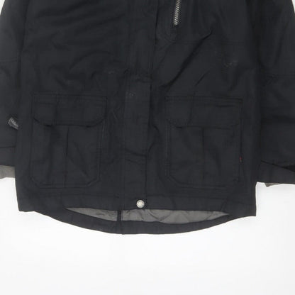 TOG24 Boys Black 9-10 Years Eski Ski Jacket Hooded Insulated