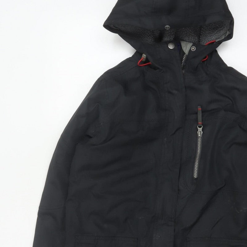 TOG24 Boys Black 9-10 Years Eski Ski Jacket Hooded Insulated