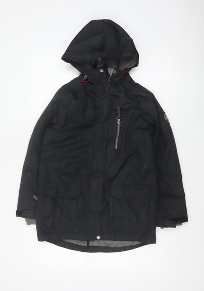 TOG24 Boys Black 9-10 Years Eski Ski Jacket Hooded Insulated